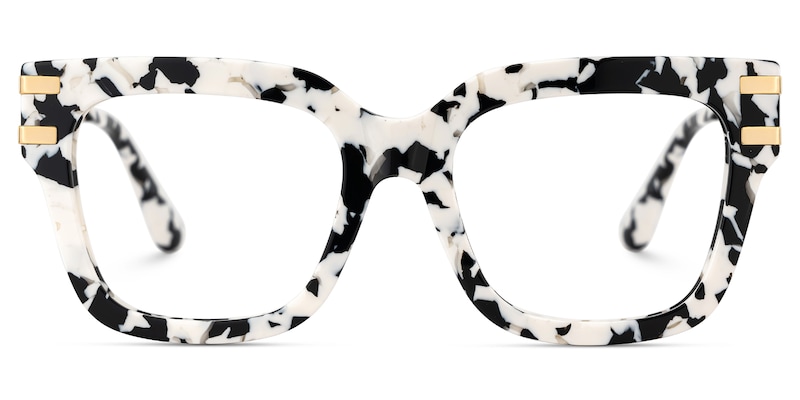 Lidia Square Cow Print Glasses