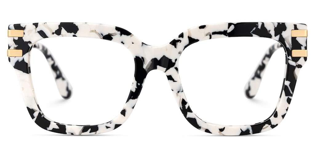 Lidia Square Cow Print Glasses