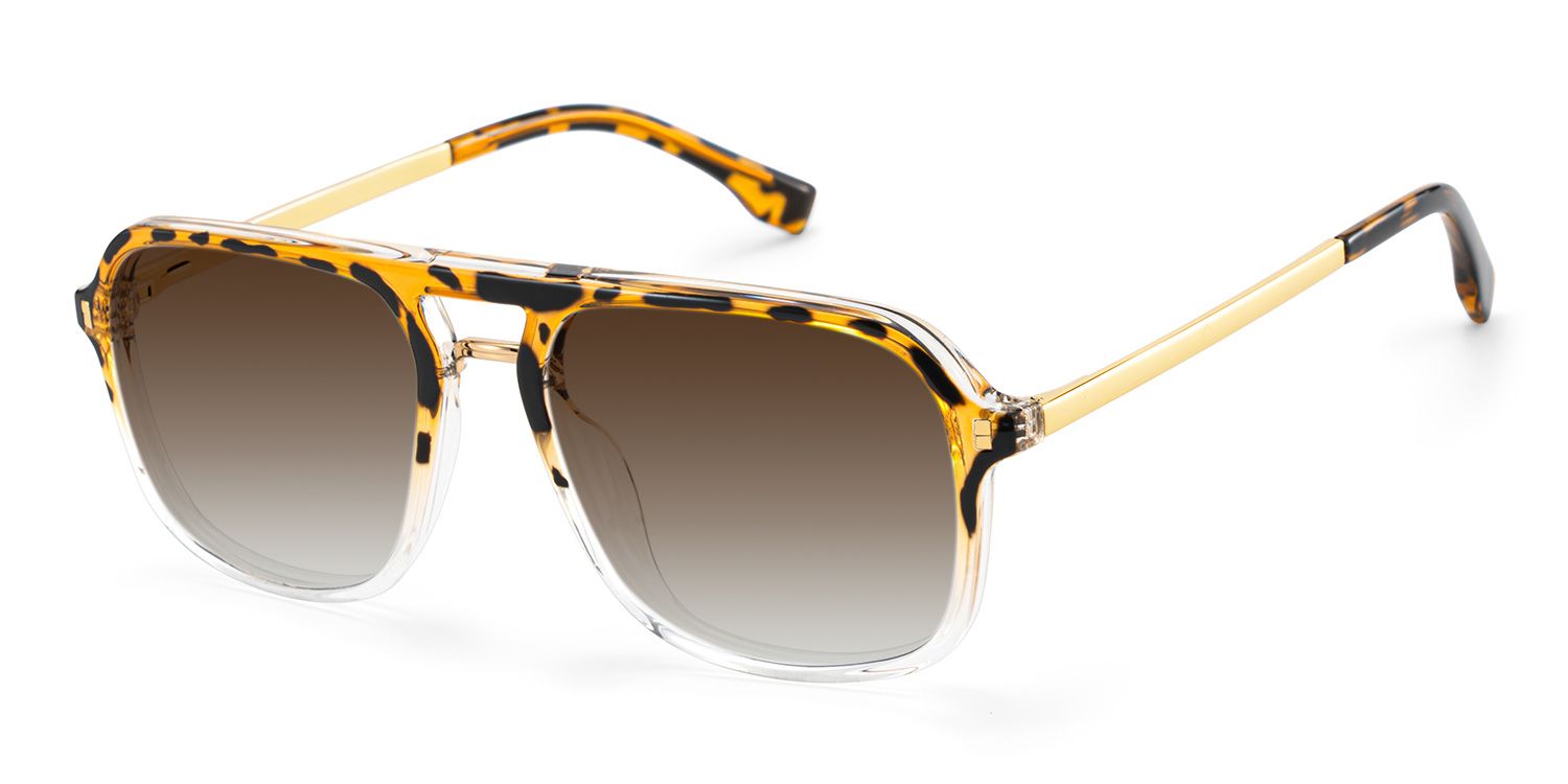ルネセル Aviator Kilworth Tortoise clear Glasses deals -Zeelool Glasses