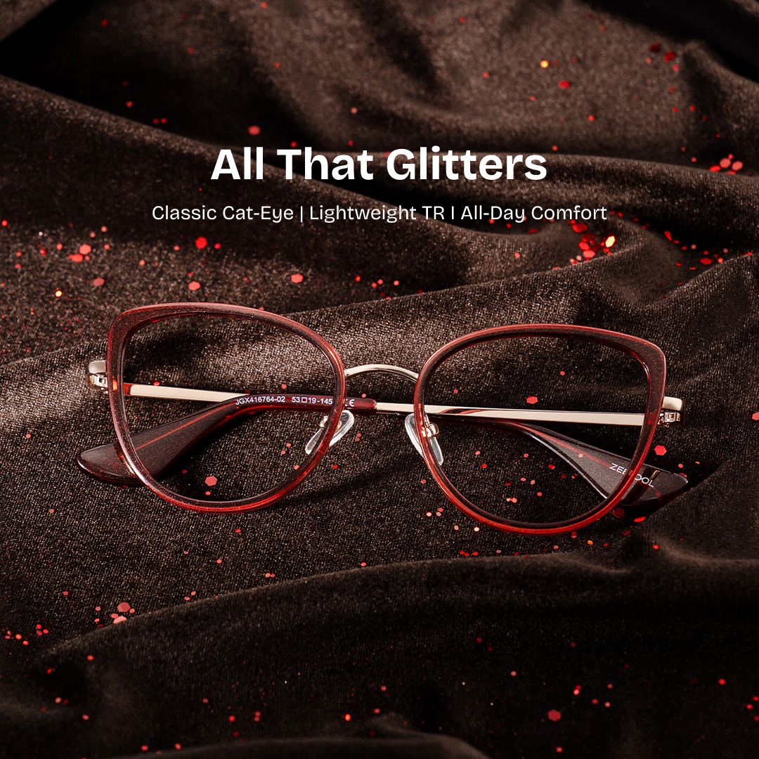 Celine Cat-eye Red Burgundy Eyeglass Frames for Women | ZEELOOL