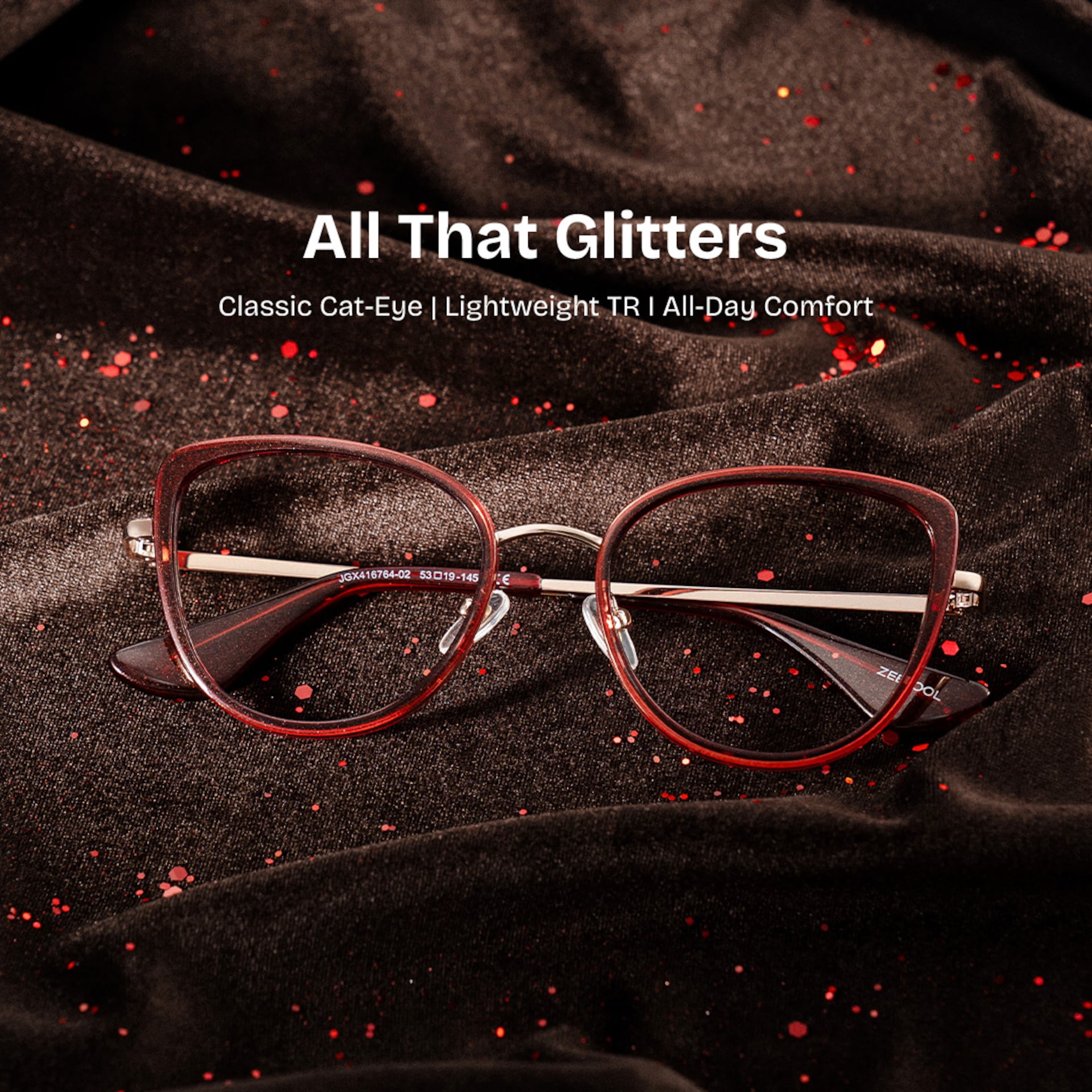 Celine Cat-eye Red Burgundy Eyeglass Frames for Women | ZEELOOL0