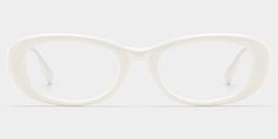 Catherine White Oval Glasses1