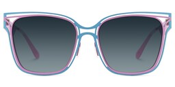 Dacarine Square Pink Blue Sunglasses0