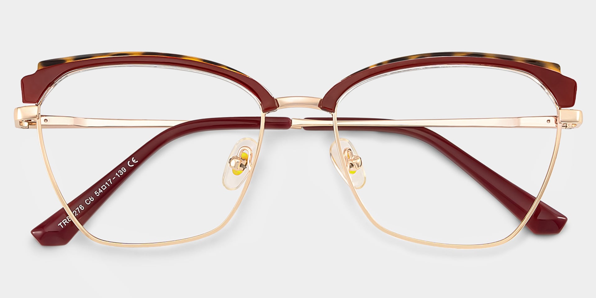 Phoebe Browline Red Frame Eyeglasses for Woman| ZEELOOL2