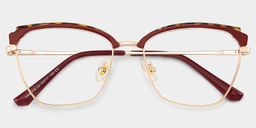 Phoebe Browline Red Glasses2