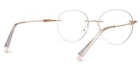 Gabourel Round Pink Glasses2
