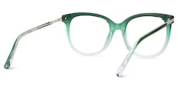 Mailyn Round Green Crystal Glasses5