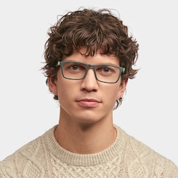 Cheche Rectangle Dark Green Glasses0