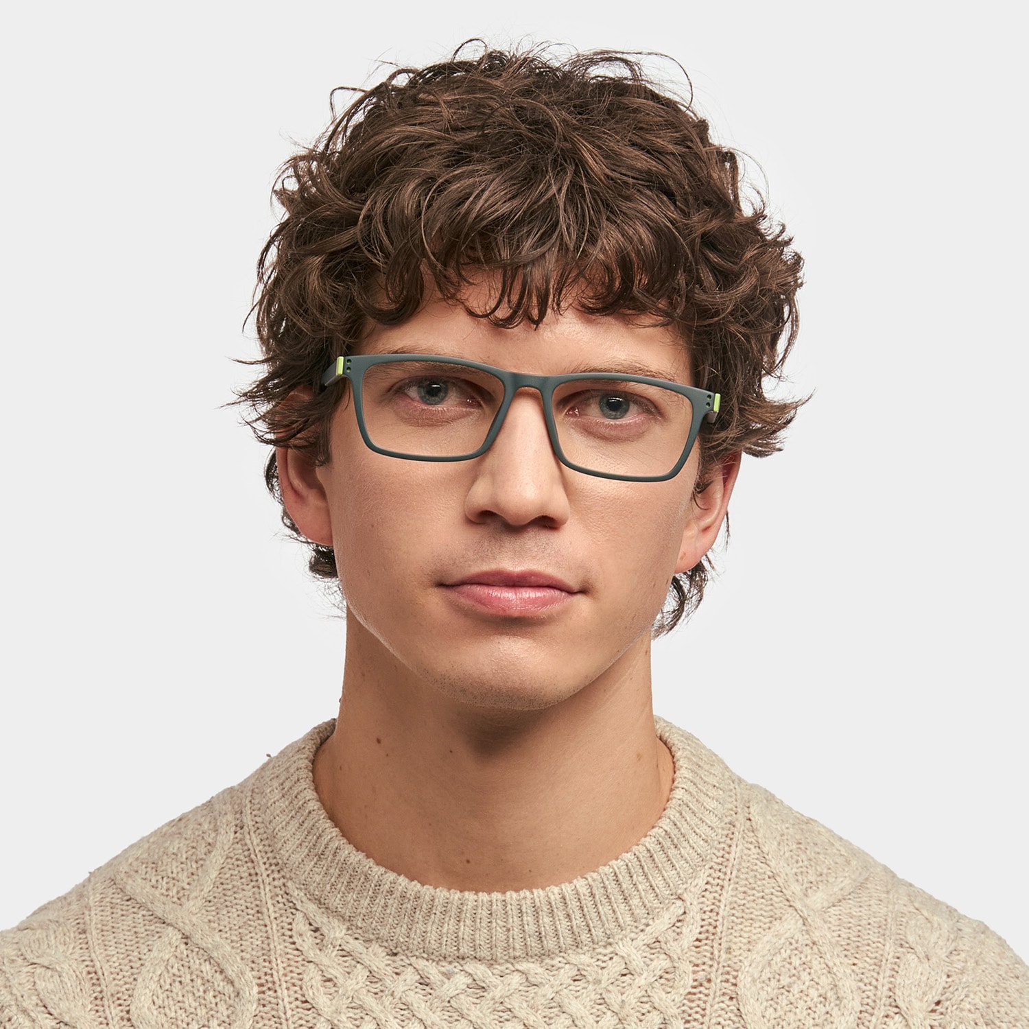 Cheche Rectangle Dark Green Glasses