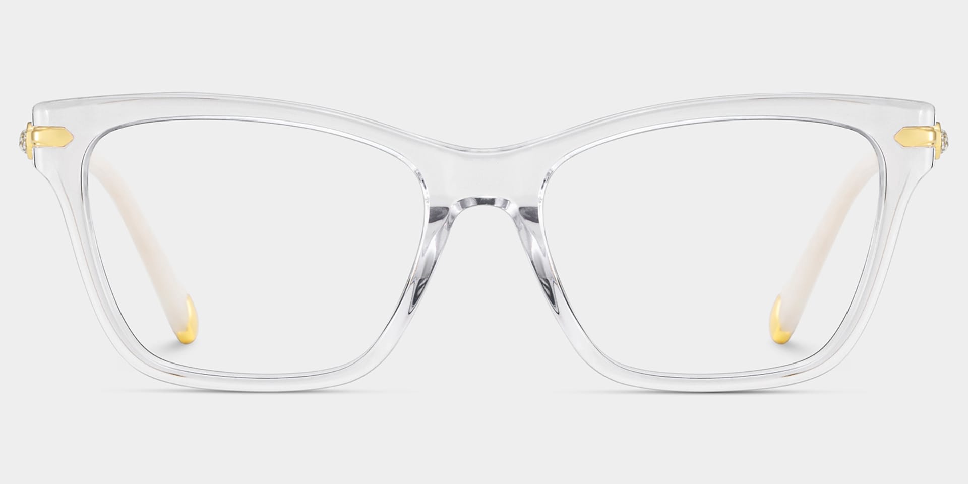 Cat eye Crystal Eyeglasses- Amelia Mixed Frame Glasses4