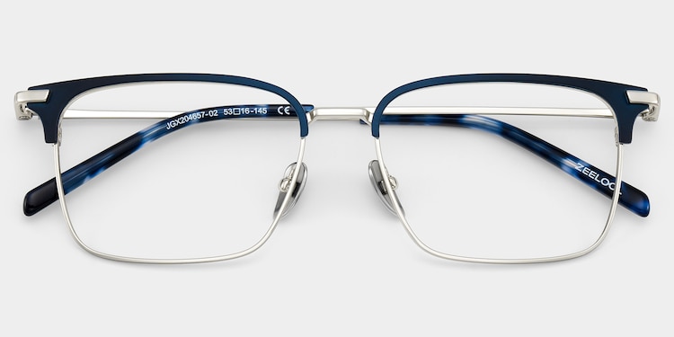 Maxwell Browline Blue Glasses
