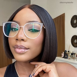 Estrada Cateye Black-Crystal Glasses7