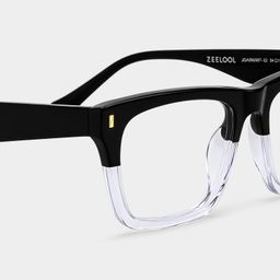 Brookins Black Clear Rectangle Glasses6