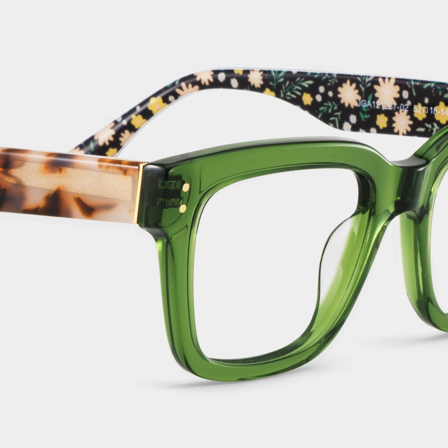 Zinnia Green Frame Glasses with Rectangle Frame Online | ZEELOOL8