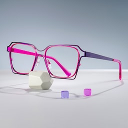 Foday Geometric Purple Glasses0