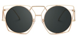 Ybarra Geometric Gold Glasses0