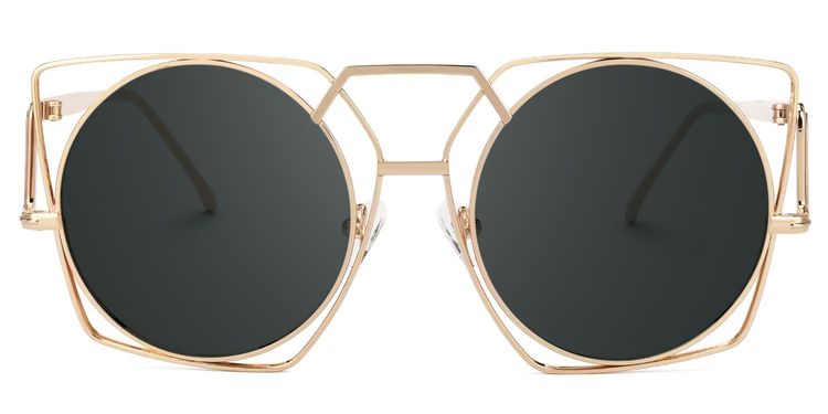 Ybarra Geometric Gold Glasses