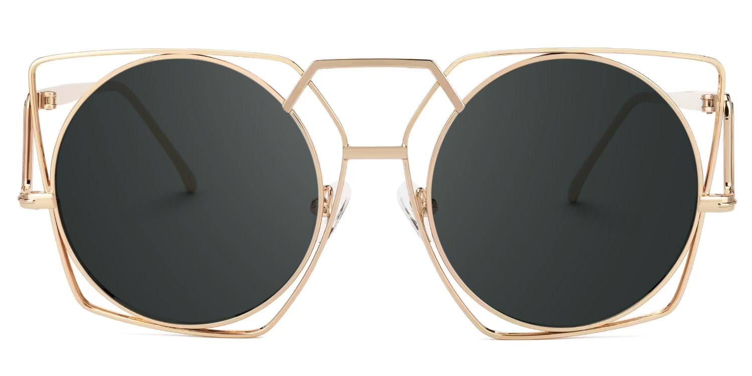 Ybarra Geometric Gold Glasses