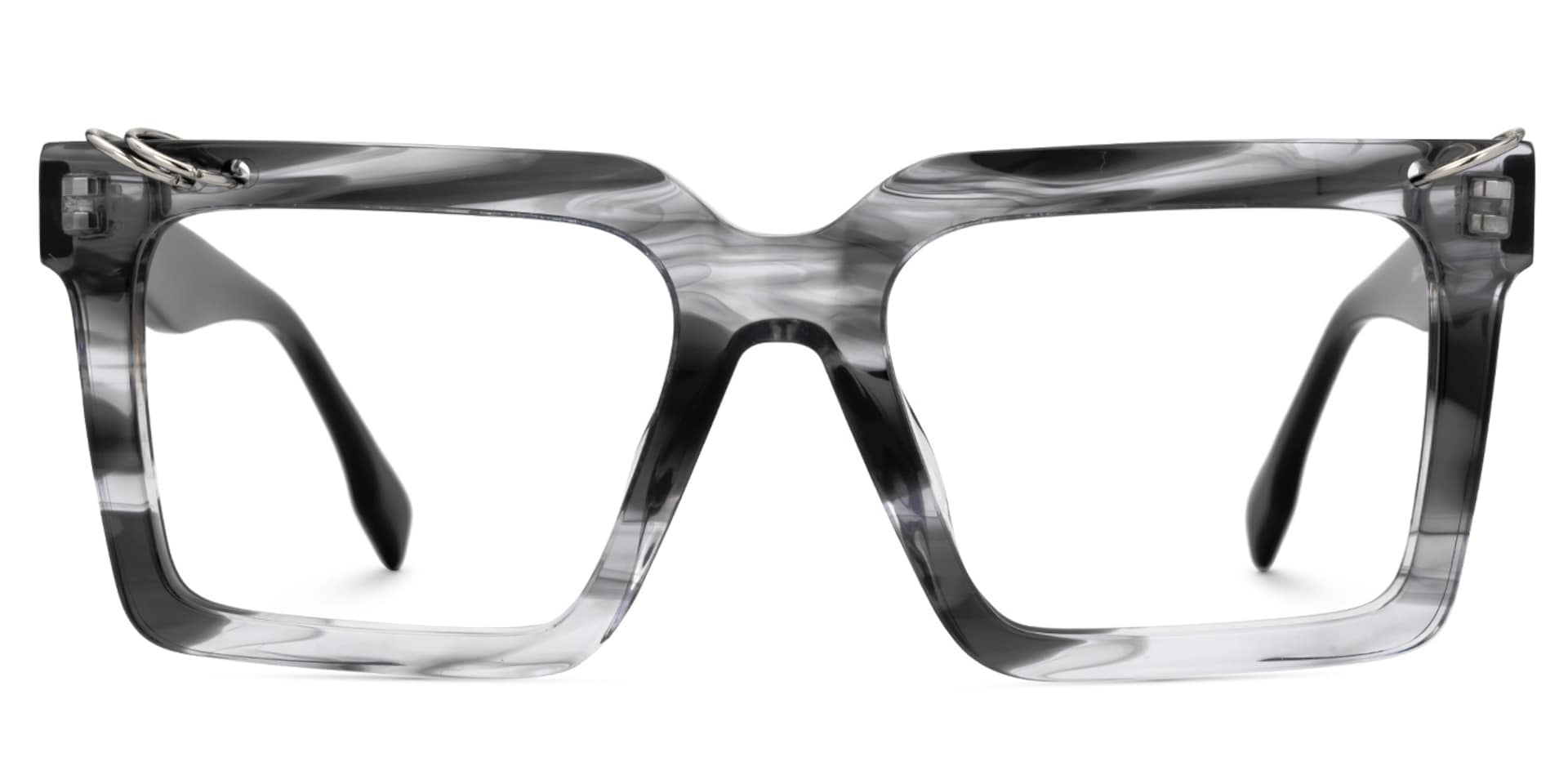 Dupree Gray Square Eyeglasses and Glasses Frame0