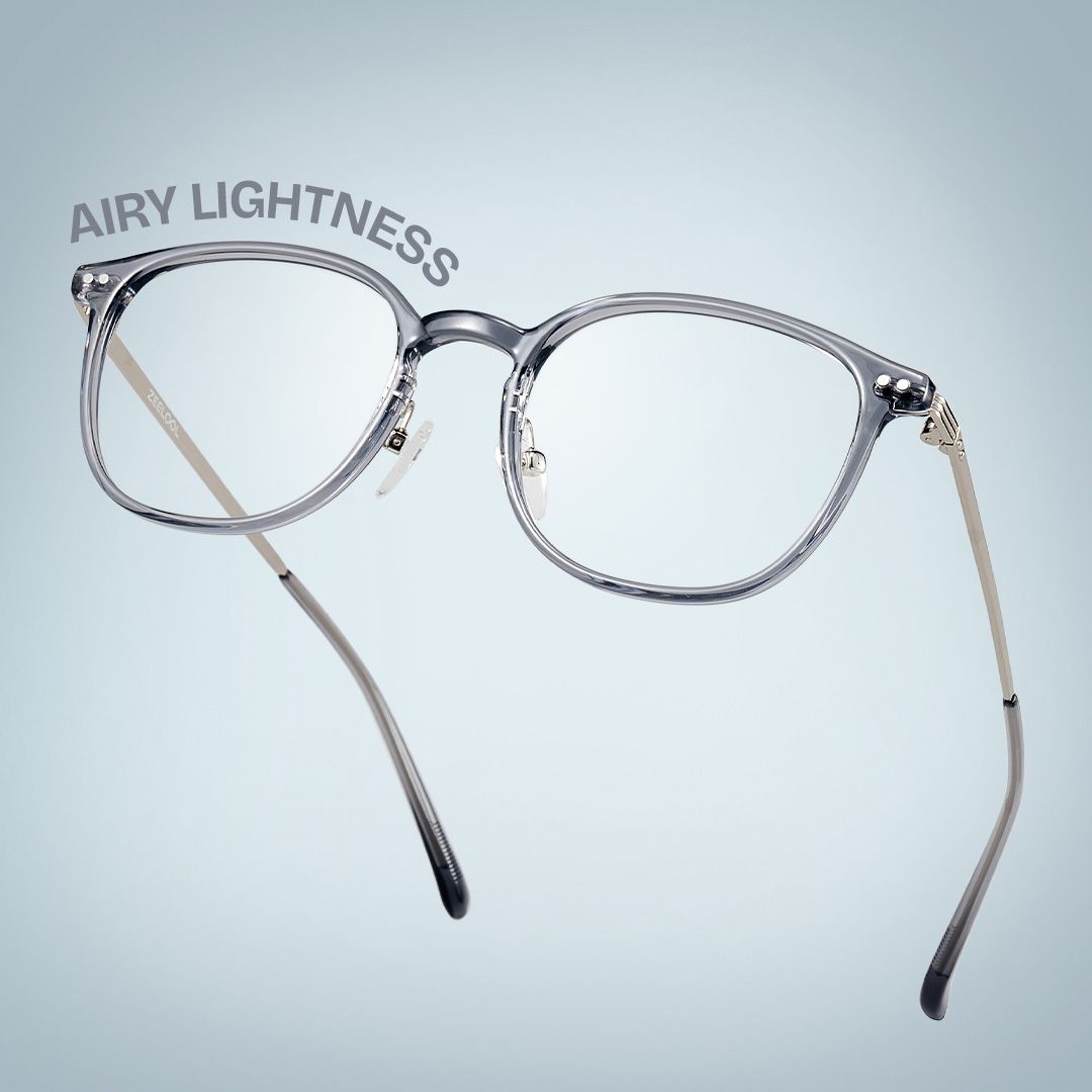 Mira Gray Frame Prescription Glasses with Oval Shape | ZEELOOL