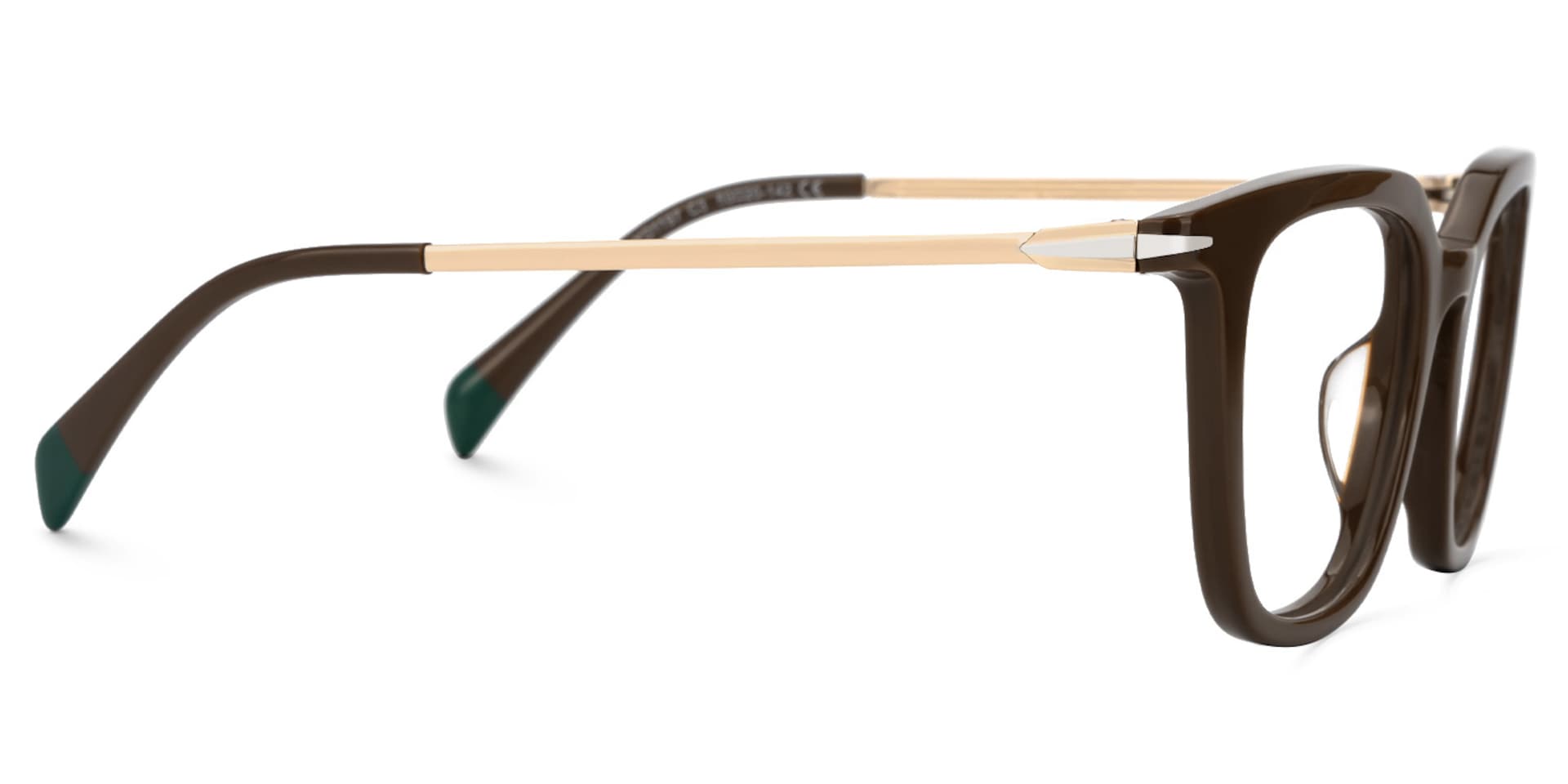 Bodali Mixed-Materials Square Brown Frame Glasses | Zeelool2