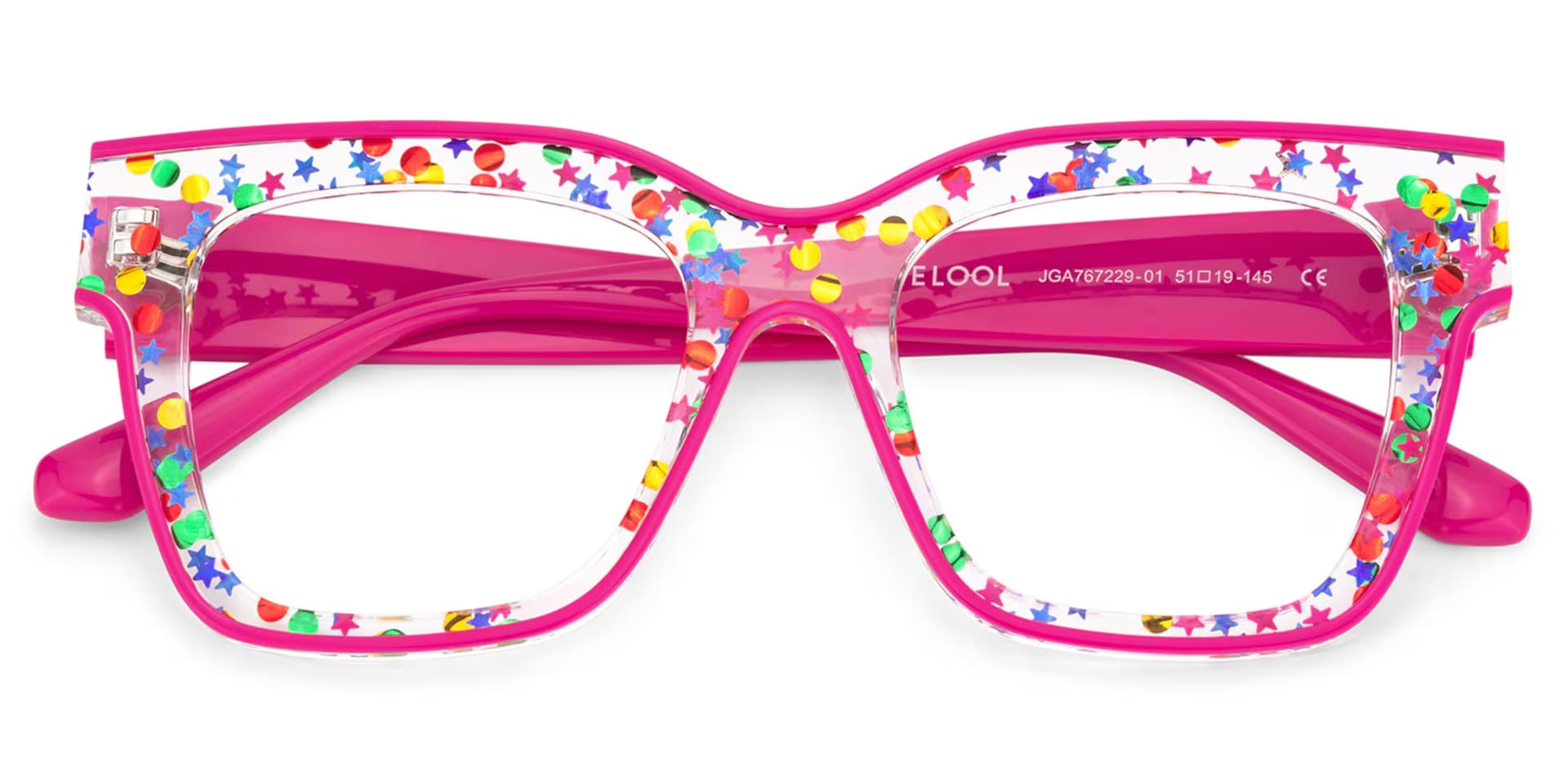 Zerica Eyeglasses in Square Red Rose Eyeglasses | Zeelool3