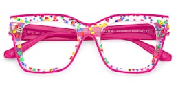 Zerica Square Rose Red Glasses3