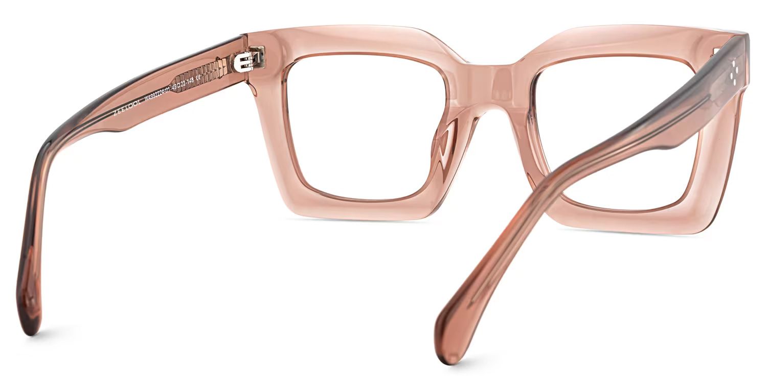 Lobo Square Beige Eyeglasses & Glasses Frames4