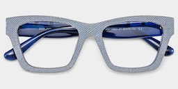Cecilia Rectangle Blue Glasses2