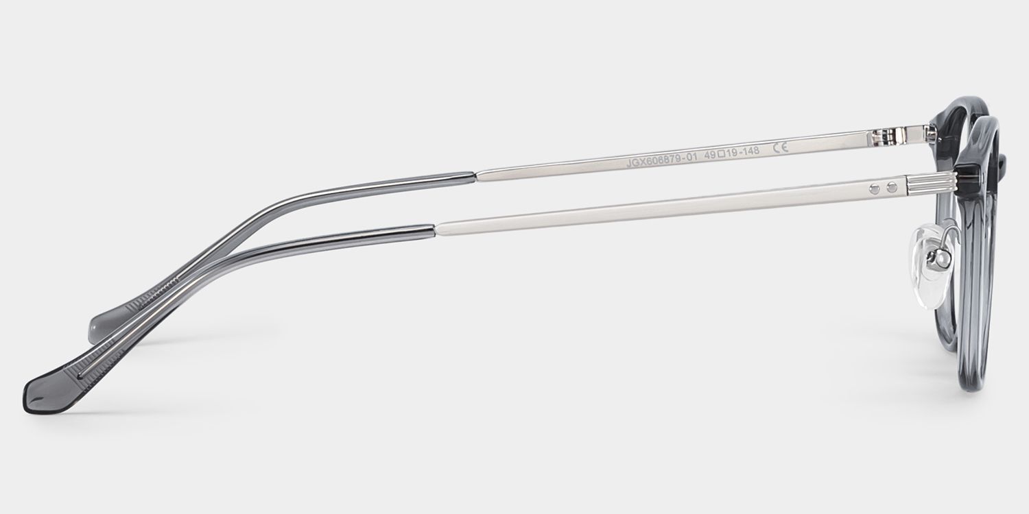 Mira Gray Frame Prescription Glasses with Oval Shape | ZEELOOL4