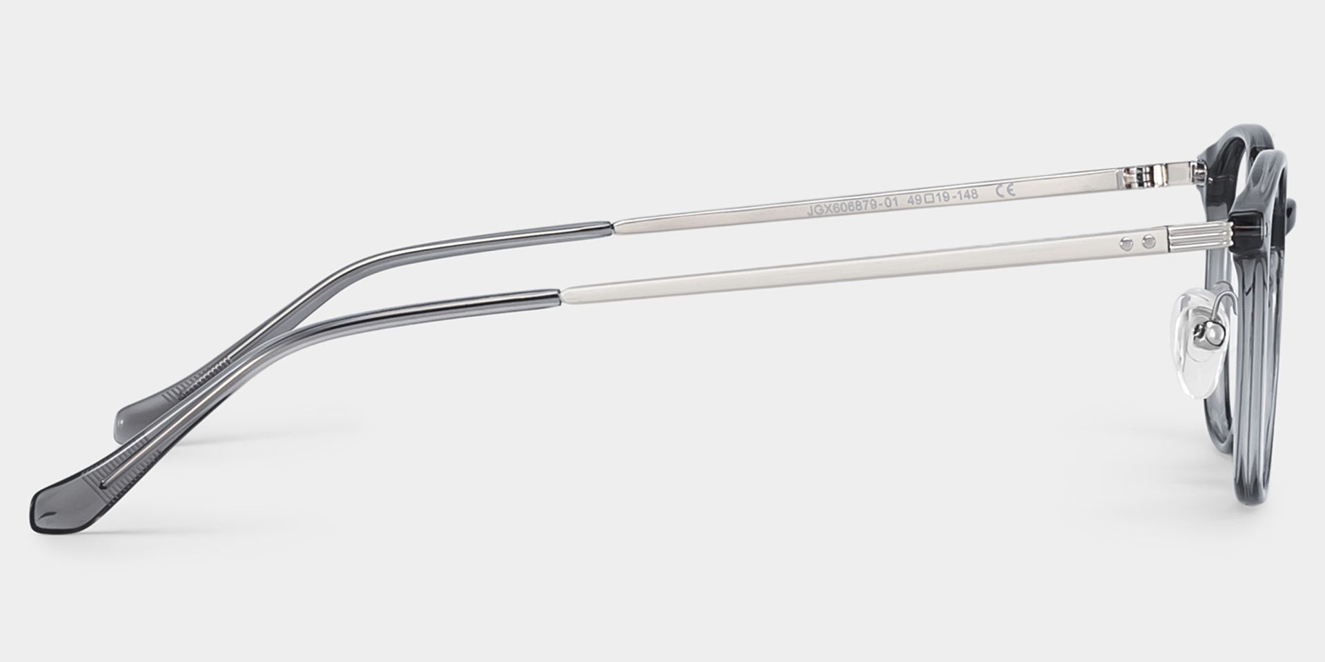 Mira Gray Frame Prescription Glasses with Oval Shape | ZEELOOL4