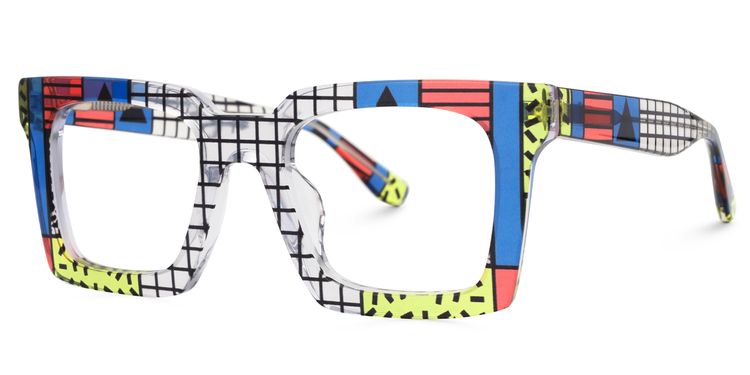 Kevin Square Blue Glasses