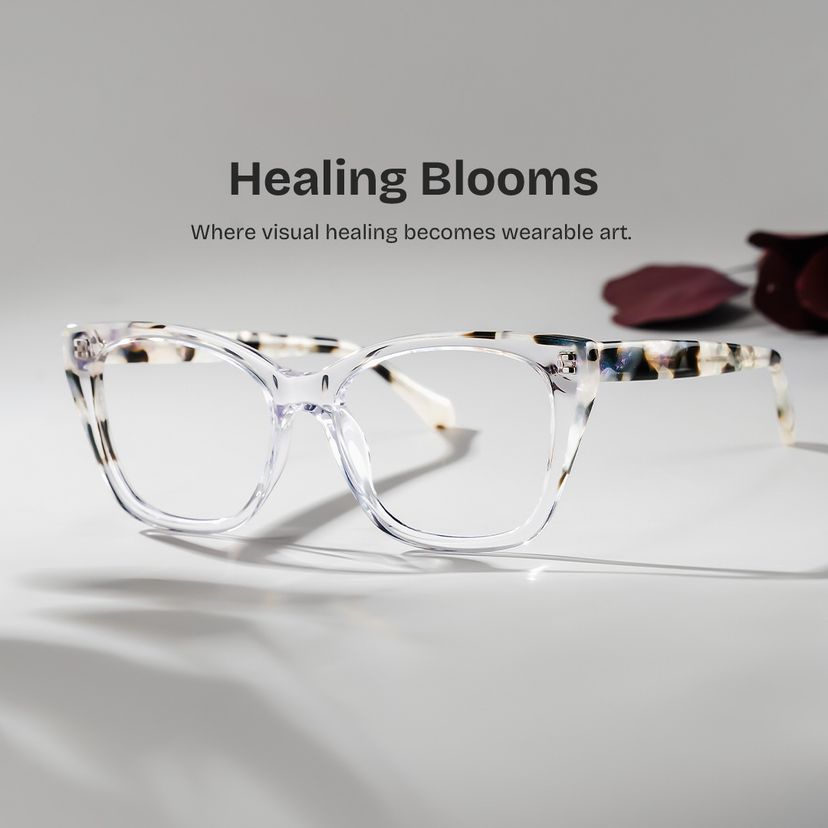 Maple Clear Butterfly Glasses