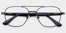 Anderson Aviator Black Glasses2