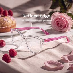 Eva Clear Rectangle Glasses0