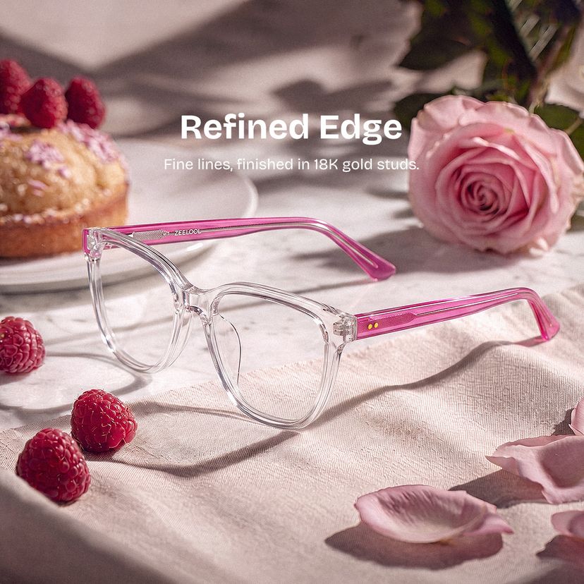 Eva Clear Rectangle Glasses