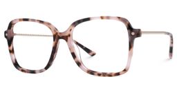 Monica Square Pink Tortoise Glasses1