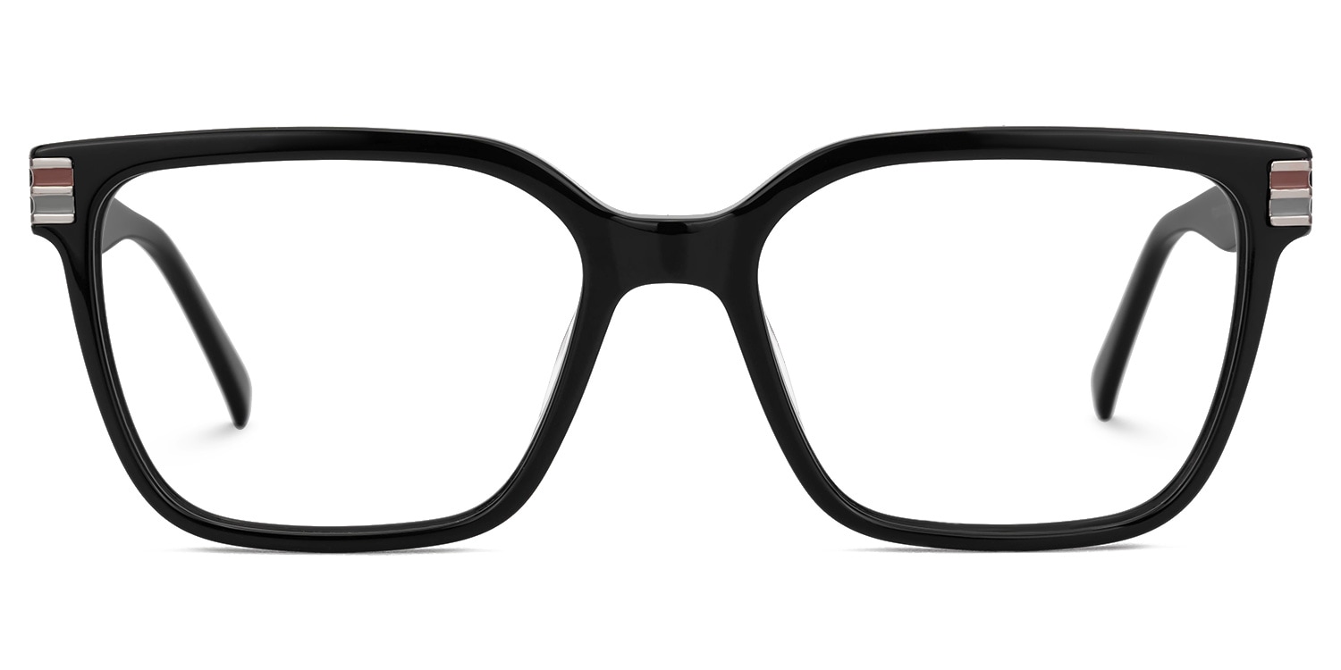 Rectangle Rucke Black Color Frame Glasses | Zeelool0