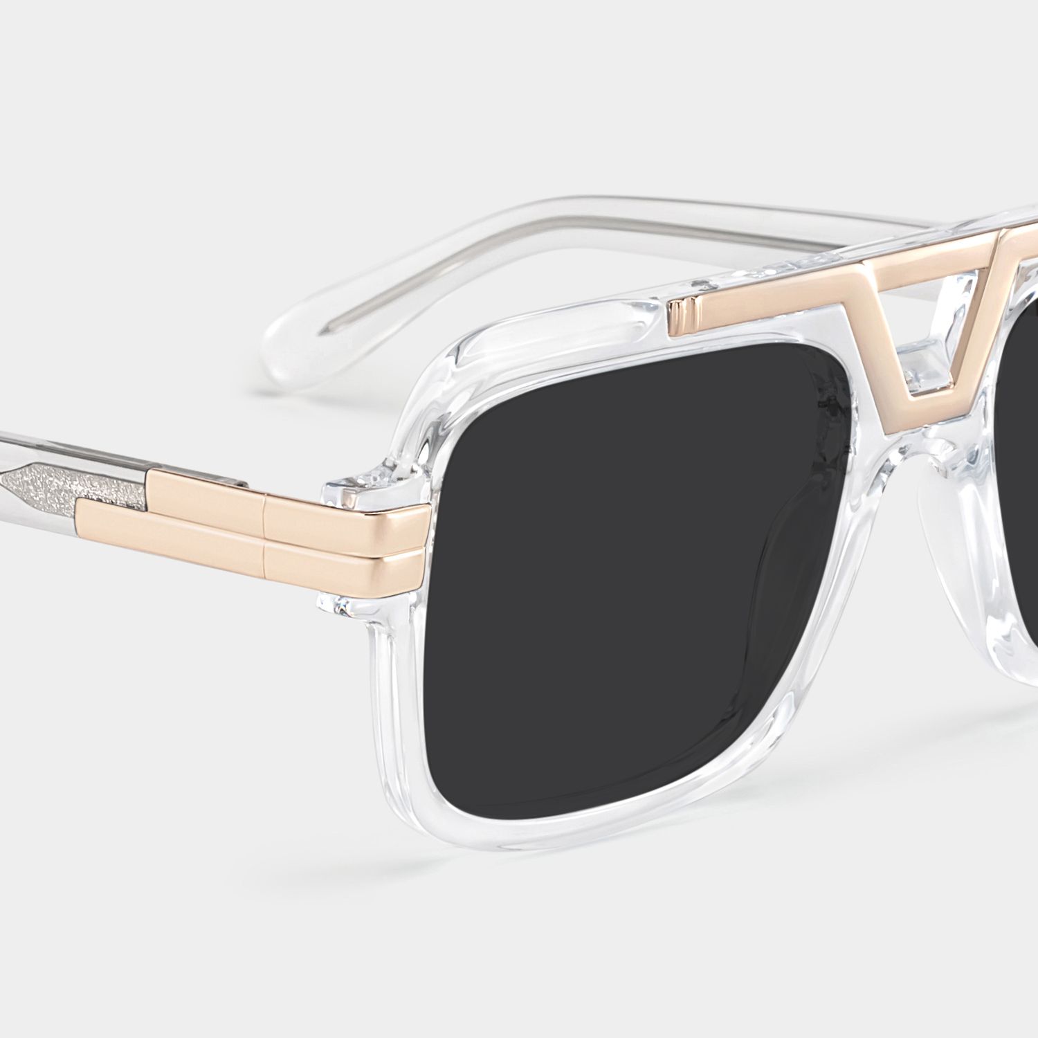 Croswell Mixed Clear Aviator Frame Sunglasses | ZEELOOL