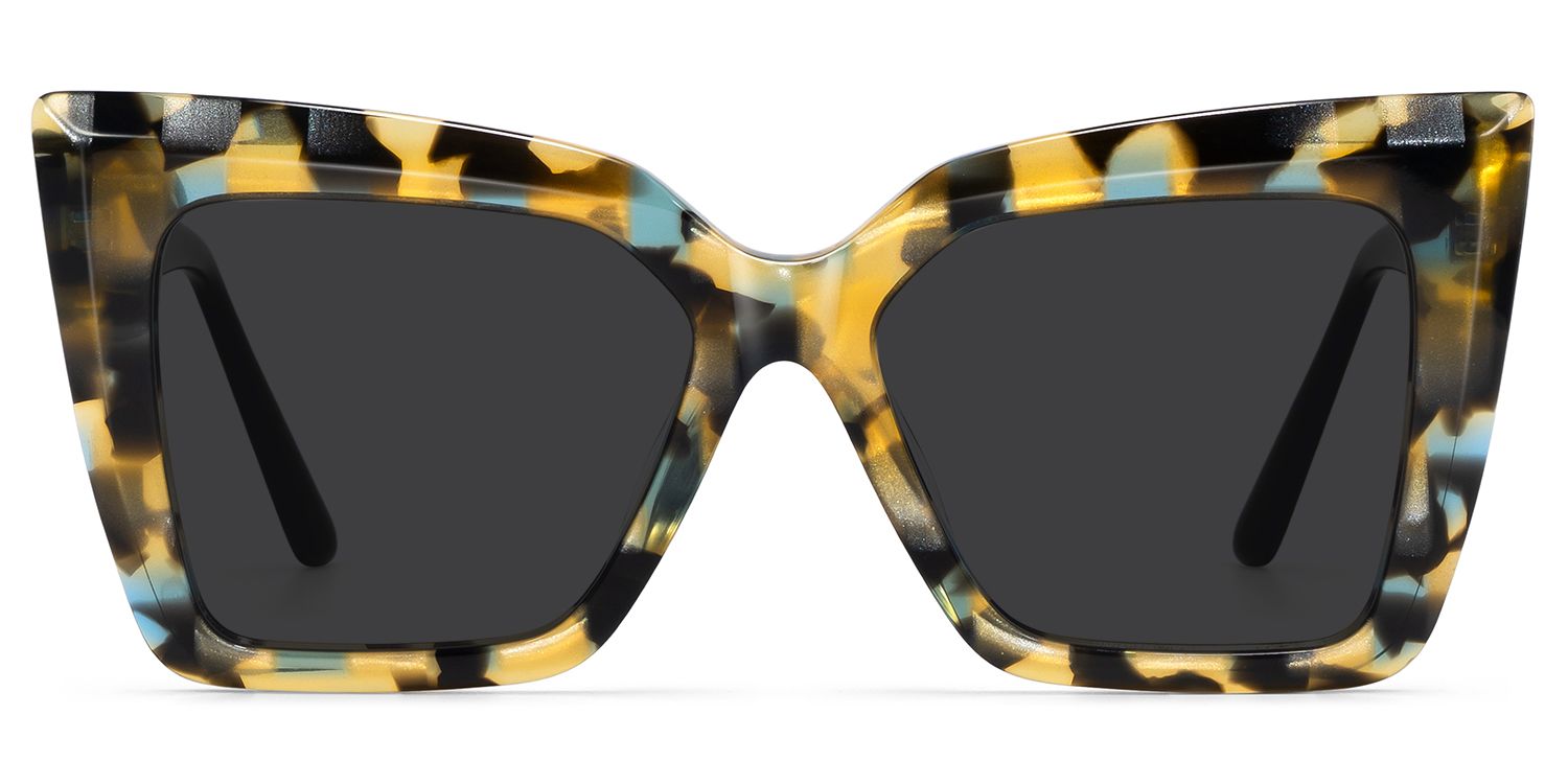 Thiline Acetate Tortoise Square Frame Sunglasses | ZEELOOL
