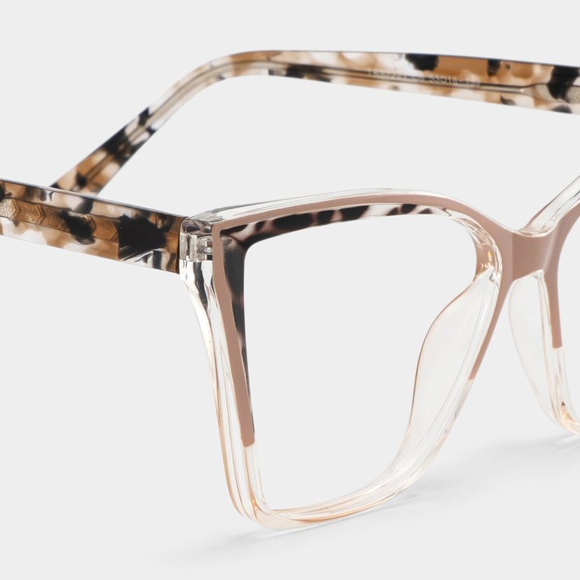 Cateye Adalis Beige Glasses deals -Zeelool Glasses display picture 1