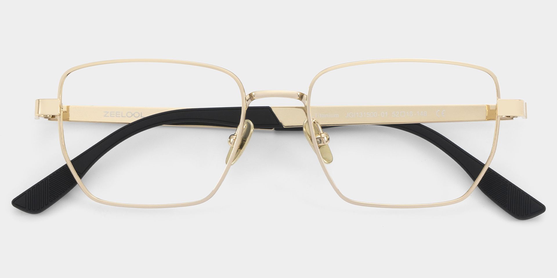 Jameson Gold Frame Prescription Glasses with Geometric Shape | ZEELOOL4