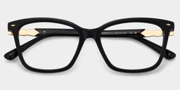 Theo Rectangle Black Glasses2