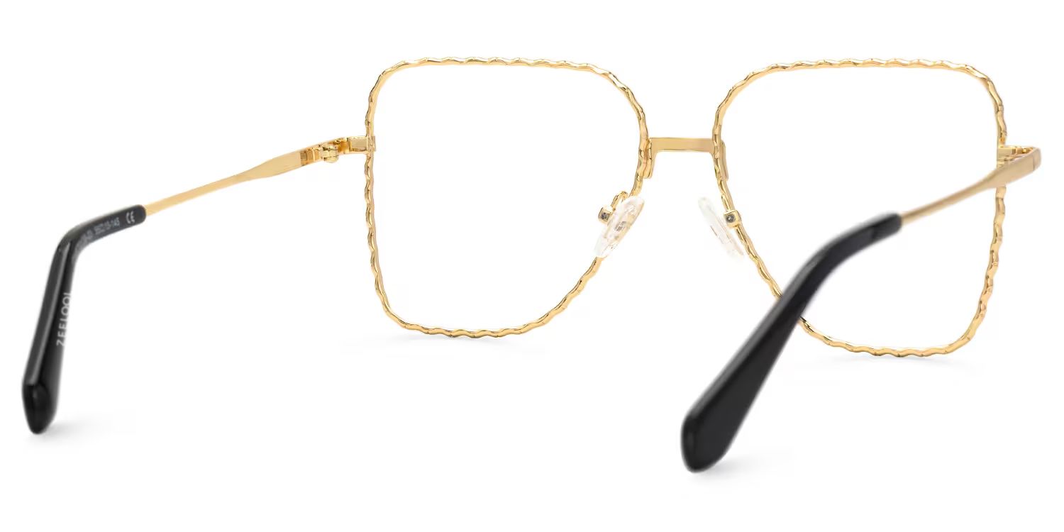 Alisandra Oversized Metal Frame Glasses with Aviator Shape3