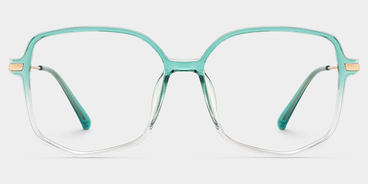 Payton Green Geometric Frame Glasses | Zeelool1