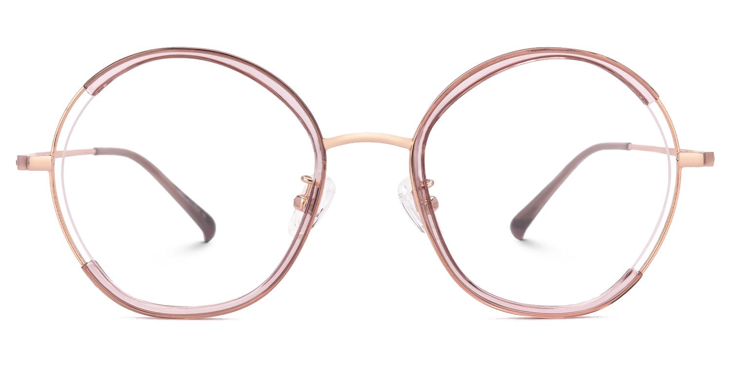 Pink Kiley Round Frame Eyeglasses | Zeelool0