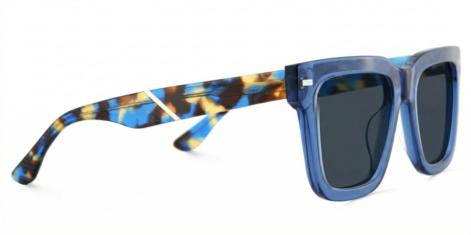 Redina Acetate Blue Frame Sunglasses | ZEELOOL