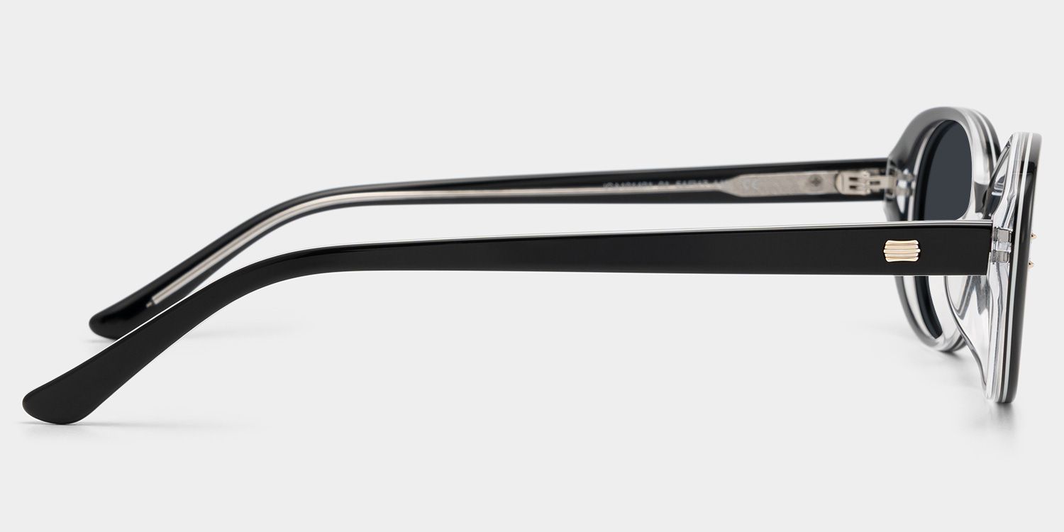 ルノル Lennon Oval Black Sunglasses for Women & Men | ZEELOOL