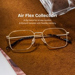 Leah Rectangle Gold Glasses0