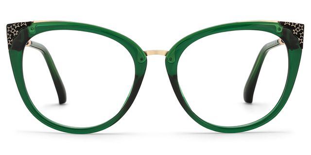 Dalton Cat Eye Dark Green Glasses